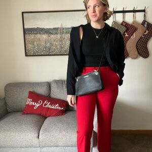 J. Crew Red Ankle Cropped Pants